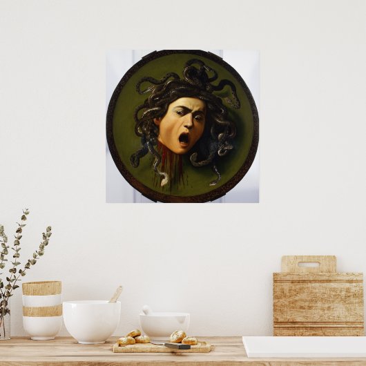Medusa by Caravaggio – ポスター (キッチン)