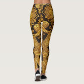 MEDUSA GORGON金ゴールドオンブラックデザイナー レギンス (裏面)