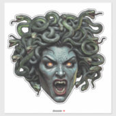 Medusa Gorgon Die-Cut Sticker – Mythic Horror Art シール (シート)