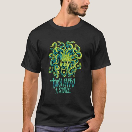 Medusa Greek Mythology Monster Snake Head Turn Int Tシャツ (正面)