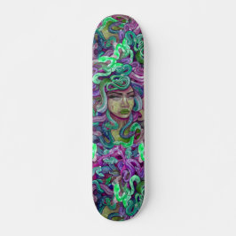 Medusa green and purple girly skate board deck スケートボード