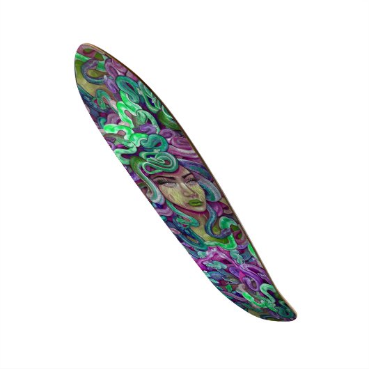 Medusa green and purple girly skate board deck スケートボード (正面)
