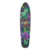 Medusa green and purple girly skate board deck スケートボード (縦)