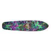 Medusa green and purple girly skate board deck スケートボード (横)