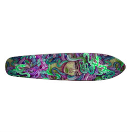 Medusa green and purple girly skate board deck スケートボード