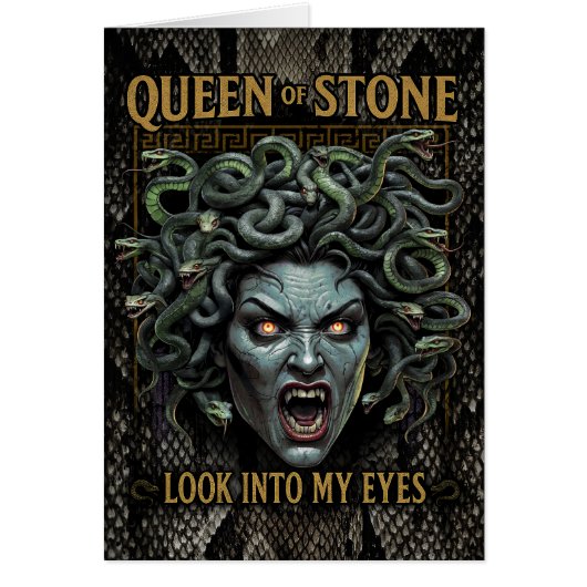 Medusa Queen of Stone Greeting Card - Customizable (正面)