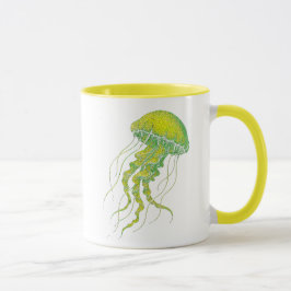 Méduse Fluorescente Artistique マグカップ