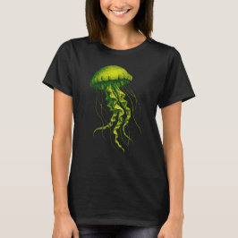 Méduse Fluorescente Artistique Tシャツ