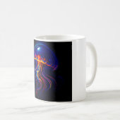 Méduse Fluorescente Fond Marin コーヒーマグカップ (正面右)