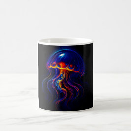 Méduse Fluorescente Fond Marin コーヒーマグカップ