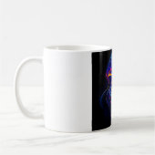 Méduse Fluorescente Fond Marin コーヒーマグカップ (左)