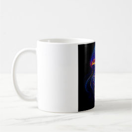 Méduse Fluorescente Fond Marin コーヒーマグカップ