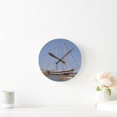 Medwayで繋ぎ止められるTS Arethusa ラウンド壁時計 (ホーム)