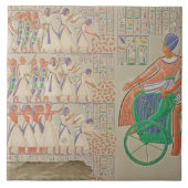 Medynet-Abouの王の宮殿の浅浮き彫りの タイル (正面)