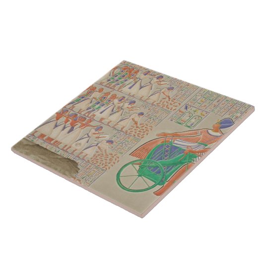 Medynet-Abouの王の宮殿の浅浮き彫りの タイル (側面)