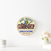 Meeの胃のオクラの店 ラウンド壁時計 (ホーム)