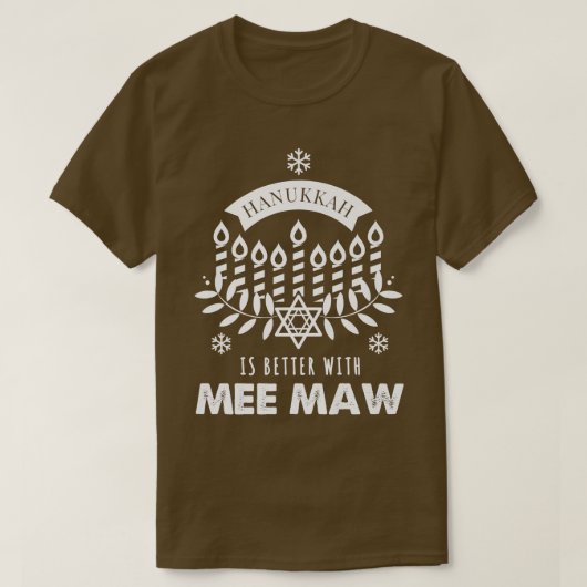 Mee Mawマッチングファミリーの方がハヌカーさん Tシャツ (デザイン正面)