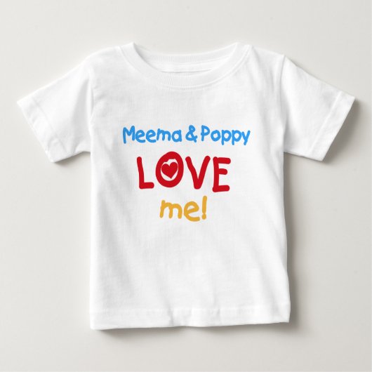 Meema & Poppy Love Me ベビーTシャツ (正面)
