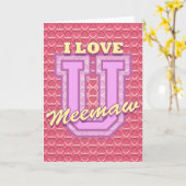 Meemawの母の日: 愛して下さい カード (黄色い花)