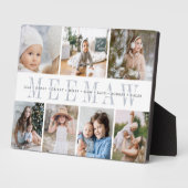 「Meemaw」孫の名前7 Photo Collage フォトプラーク (側面)