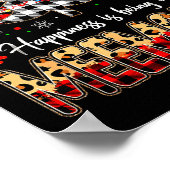 Meemaw Christmas Tree Xmas Buffalo Plaid Red White ポスター (角)