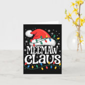 Meemaw Claus Funny Xmas Christmas Grandma Holiday カード (黄色い花)