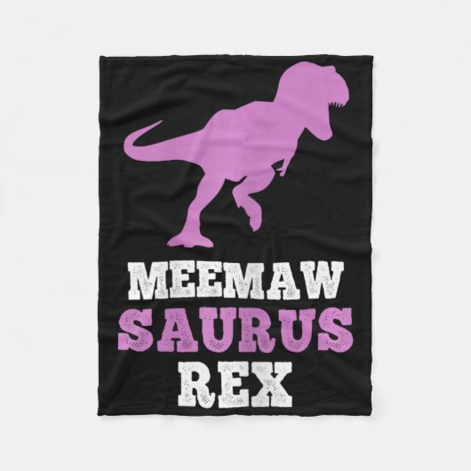 Meemaw-saurus Rex Dino Dinosaur Meemawsaurus Funny フリースブランケット (正面)