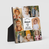 Meemaw We Love Youハートモダンコラージュ フォトプラーク (正面)