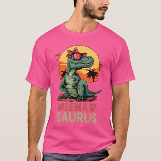 MeemawSaurus Dino Dinosaur MeemawSaurusRe Funnyre  Tシャツ (正面)