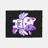 Meemeow Cute Cat Plu-shirt  フリースブランケット (正面(横))