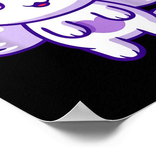 Meemeow Cute Cat Plu-shirt  ポスター (角)