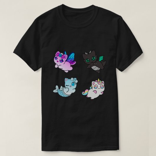 Meeows Aphmau cat plushステッカーパックステッカー.png Tシャツ (デザイン正面)