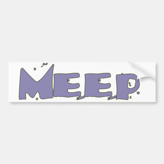 MEEP! バンパーステッカー (正面)