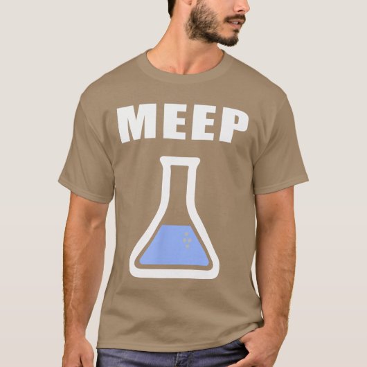 Meep Beaker Funny Science Eperiment Labestube girl Tシャツ (正面)