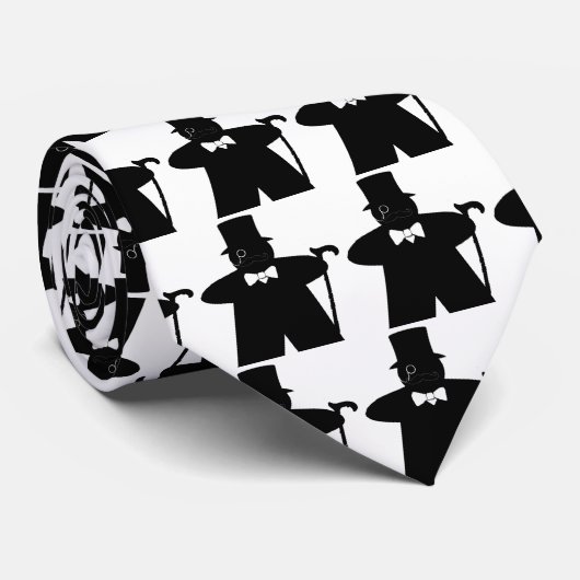 Meepleゲーマーの花婿の付添人のタイ ネクタイ (ロール)