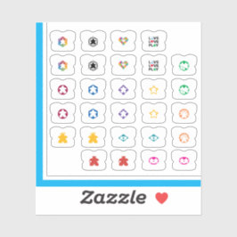 Meeple Tee Stickers - Variety Pack シール