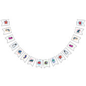 Meerestiere Party Deko バンティングフラッグ (全)