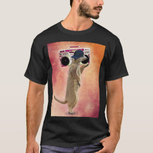Meerkatおよび携帯用ステレオ Tシャツ