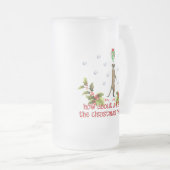 Meerkatに接吻して下さい フロストグラスビールジョッキ (正面右)