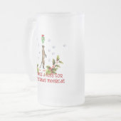 Meerkatに接吻して下さい フロストグラスビールジョッキ (正面左)