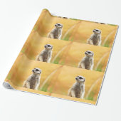 Meerkatのかわいい包装紙 ラッピングペーパー (アンロールド)