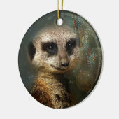 Meerkatのクリスマスのオーナメント セラミックオーナメント (左)