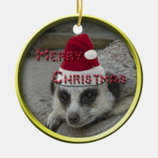 Meerkatのメリークリスマス セラミックオーナメント