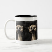 Meerkatの大きいコーヒー・マグ! ツートーンマグカップ (左)