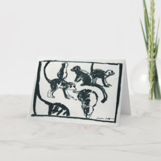 Meerkatの子犬-芸術カード カード