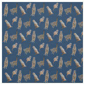 Meerkatの逆上の生地(海軍) ファブリック (見本)