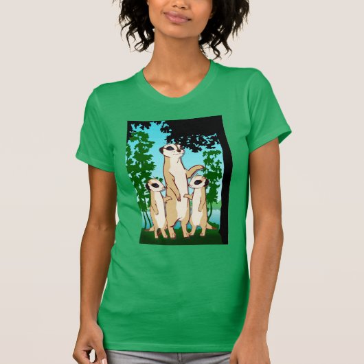 MeerkatのTシャツ、家族の歩行 Tシャツ (正面)