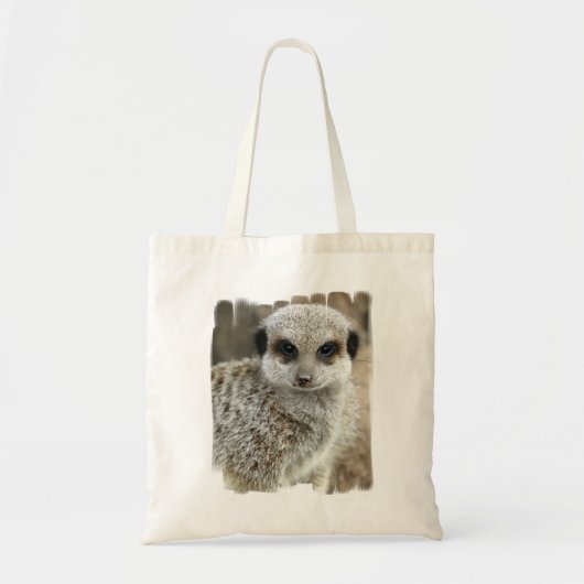 Meerkatは小さいバッグに直面します トートバッグ (正面)