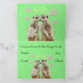 Meerkatは結婚式誓約に大きい結婚式の招待状を取ります カード (内部)