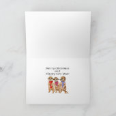 Meerkat家族のキャロルの歌手のクリスマスカード シーズンカード (内部)